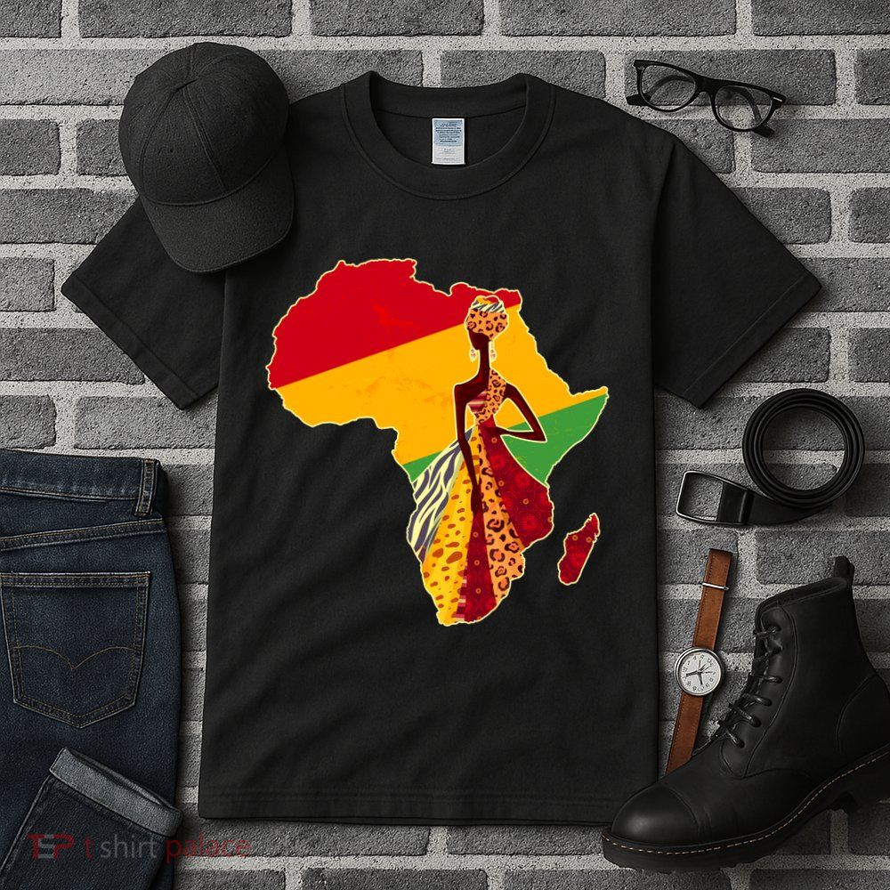 Stylish African Woman In Traditional Clothes Colors Tall T-Shirt