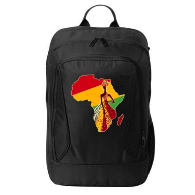 Stylish African Woman In Traditional Clothes Colors City Backpack