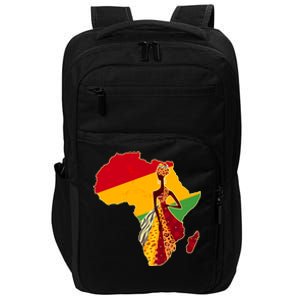 Stylish African Woman In Traditional Clothes Colors Impact Tech Backpack