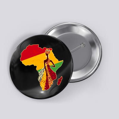 Stylish African Woman In Traditional Clothes Colors Button