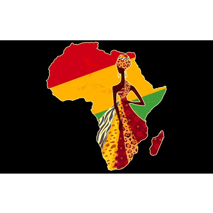 Stylish African Woman In Traditional Clothes Colors Bumper Sticker