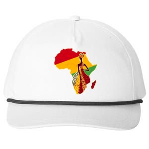 Stylish African Woman In Traditional Clothes Colors Snapback Five-Panel Rope Hat