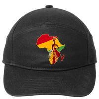 Stylish African Woman In Traditional Clothes Colors 7-Panel Snapback Hat