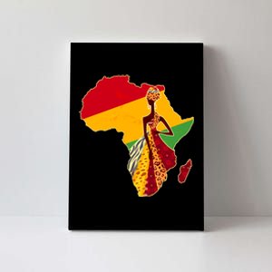 Stylish African Woman In Traditional Clothes Colors Canvas