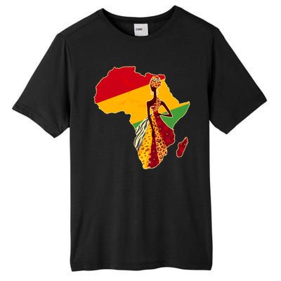 Stylish African Woman In Traditional Clothes Colors Tall Fusion ChromaSoft Performance T-Shirt