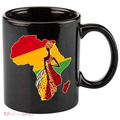 Stylish African Woman In Traditional Clothes Colors 11oz C Handle Ceramic Mug