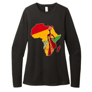 Stylish African Woman In Traditional Clothes Colors Womens CVC Long Sleeve Shirt