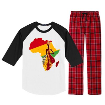 Stylish African Woman In Traditional Clothes Colors Raglan Sleeve Pajama Set