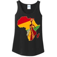 Stylish African Woman In Traditional Clothes Colors Ladies Essential Tank