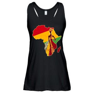 Stylish African Woman In Traditional Clothes Colors Ladies Essential Flowy Tank