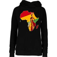 Stylish African Woman In Traditional Clothes Colors Womens Funnel Neck Pullover Hood