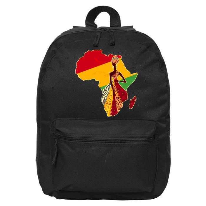 Stylish African Woman In Traditional Clothes Colors 16 in Basic Backpack