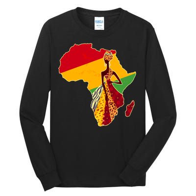 Stylish African Woman In Traditional Clothes Colors Tall Long Sleeve T-Shirt