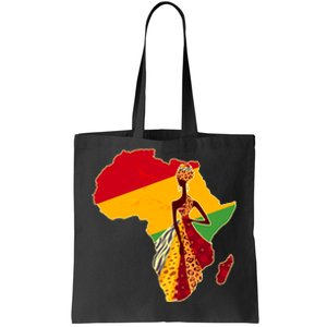 Stylish African Woman In Traditional Clothes Colors Tote Bag