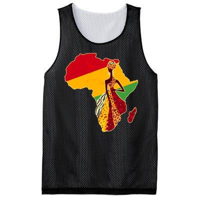 Stylish African Woman In Traditional Clothes Colors Mesh Reversible Basketball Jersey Tank