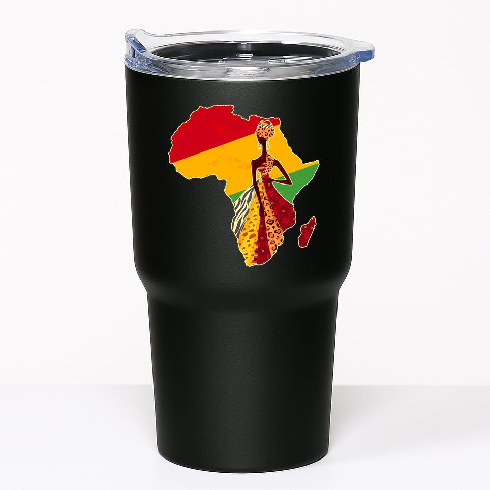 Stylish African Woman In Traditional Clothes Colors Tumbler