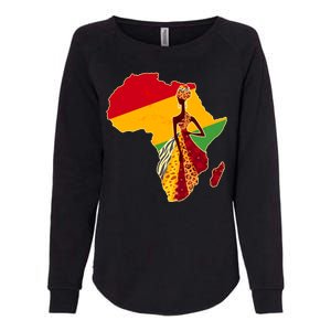 Stylish African Woman In Traditional Clothes Colors Womens California Wash Sweatshirt