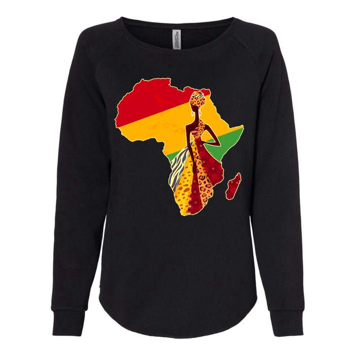 Stylish African Woman In Traditional Clothes Colors Womens California Wash Sweatshirt