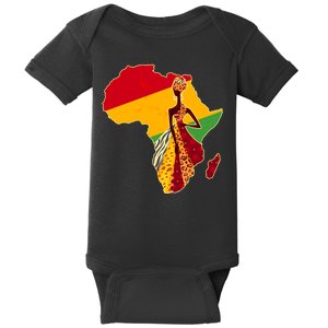 Stylish African Woman In Traditional Clothes Colors Baby Bodysuit