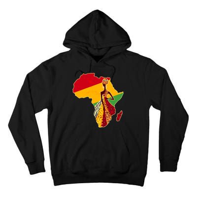 Stylish African Woman In Traditional Clothes Colors Tall Hoodie