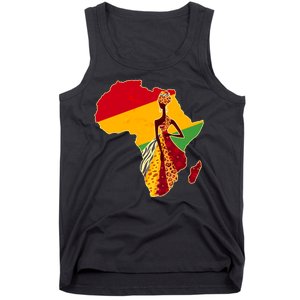 Stylish African Woman In Traditional Clothes Colors Tank Top