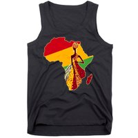 Stylish African Woman In Traditional Clothes Colors Tank Top