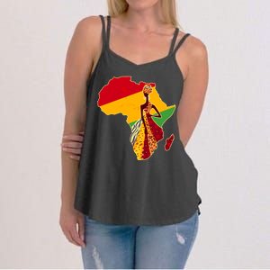 Stylish African Woman In Traditional Clothes Colors Women's Strappy Tank