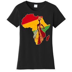 Stylish African Woman In Traditional Clothes Colors Women's T-Shirt