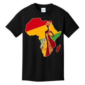 Stylish African Woman In Traditional Clothes Colors Kids T-Shirt