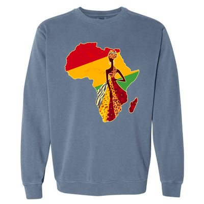 Stylish African Woman In Traditional Clothes Colors Garment-Dyed Sweatshirt