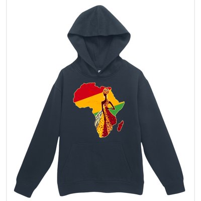 Stylish African Woman In Traditional Clothes Colors Urban Pullover Hoodie