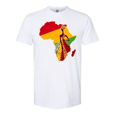 Stylish African Woman In Traditional Clothes Colors Softstyle CVC T-Shirt