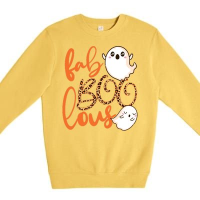 Stylish leopard Halloween Fab-BOO-lous Ghost Premium Crewneck Sweatshirt