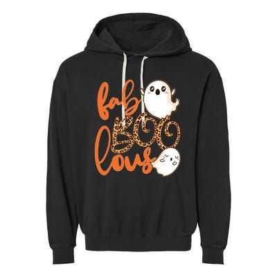 Stylish leopard Halloween Fab-BOO-lous Ghost Garment-Dyed Fleece Hoodie