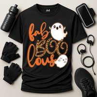 Stylish leopard Halloween Fab-BOO-lous Ghost Cooling Performance Crew T-Shirt