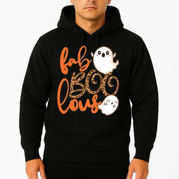 Stylish leopard Halloween Fab-BOO-lous Ghost Hoodie