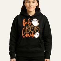 Stylish leopard Halloween Fab-BOO-lous Ghost Hoodie