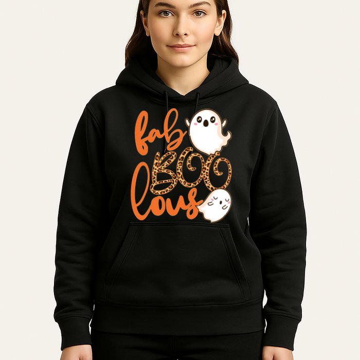 Stylish leopard Halloween Fab-BOO-lous Ghost Hoodie