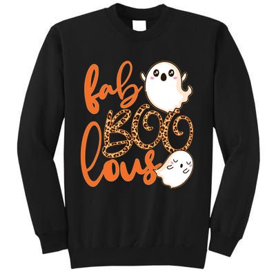 Stylish leopard Halloween Fab-BOO-lous Ghost Sweatshirt