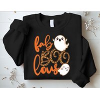 Stylish leopard Halloween Fab-BOO-lous Ghost Sweatshirt