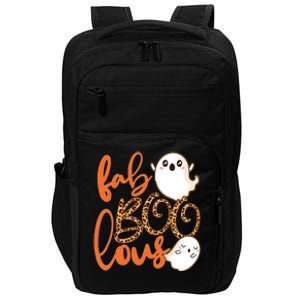 Stylish leopard Halloween Fab-BOO-lous Ghost Impact Tech Backpack