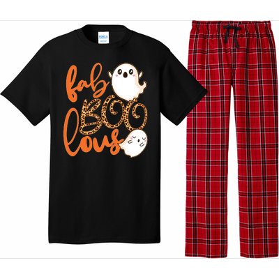 Stylish leopard Halloween Fab-BOO-lous Ghost Pajama Set