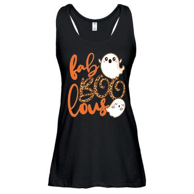Stylish leopard Halloween Fab-BOO-lous Ghost Ladies Essential Flowy Tank