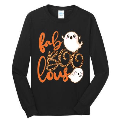 Stylish leopard Halloween Fab-BOO-lous Ghost Tall Long Sleeve T-Shirt