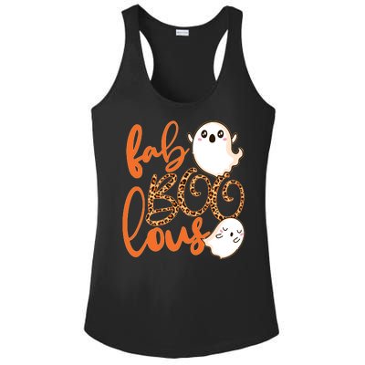 Stylish leopard Halloween Fab-BOO-lous Ghost Ladies PosiCharge Competitor Racerback Tank