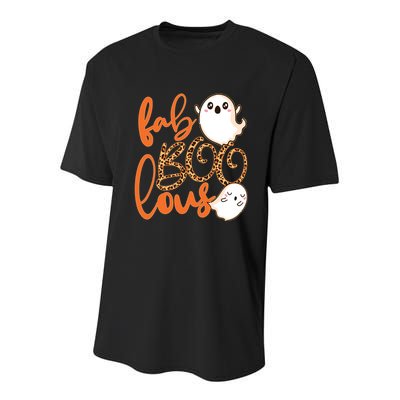 Stylish leopard Halloween Fab-BOO-lous Ghost Youth Performance Sprint T-Shirt