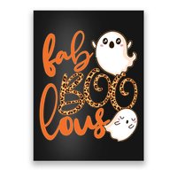 Stylish leopard Halloween Fab-BOO-lous Ghost Poster