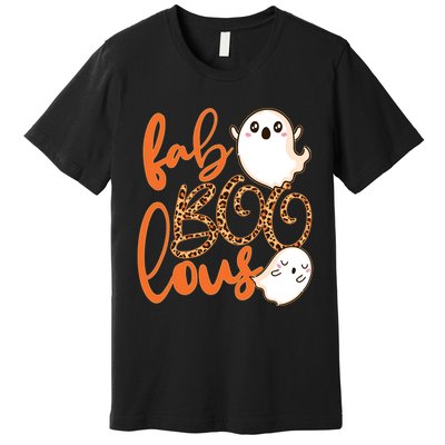 Stylish leopard Halloween Fab-BOO-lous Ghost Premium T-Shirt