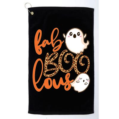 Stylish leopard Halloween Fab-BOO-lous Ghost Golf Towel