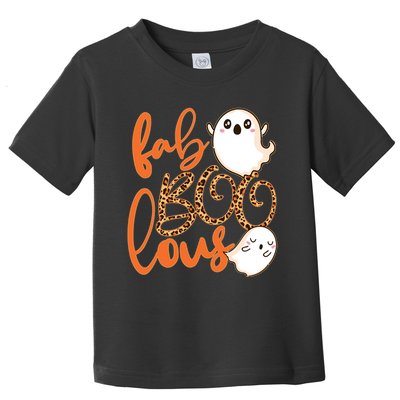 Stylish leopard Halloween Fab-BOO-lous Ghost Toddler T-Shirt